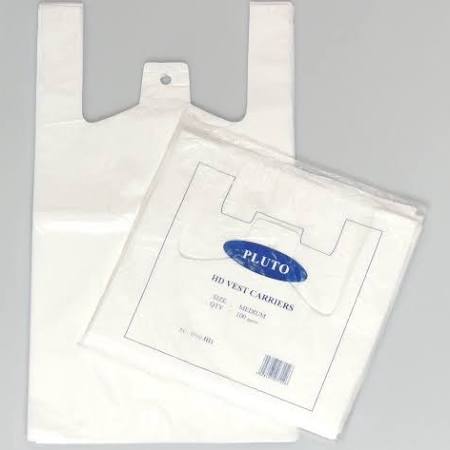 Pluto Vest Carrier Bag 10x15x18 2000pk 9mu
